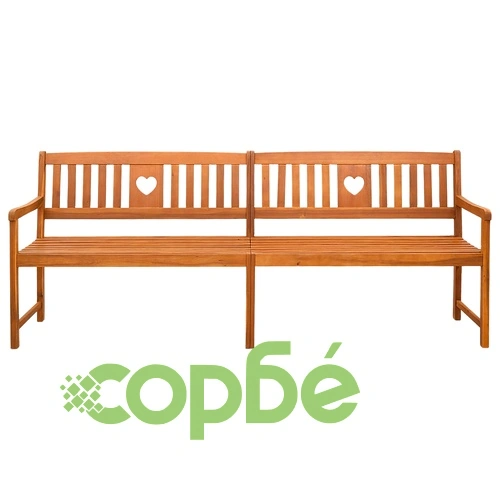 Градинска пейка за 4 места от акациево дърво 220 x 56 x 90 см ➤ топ цена ➤ sorbe.bg
