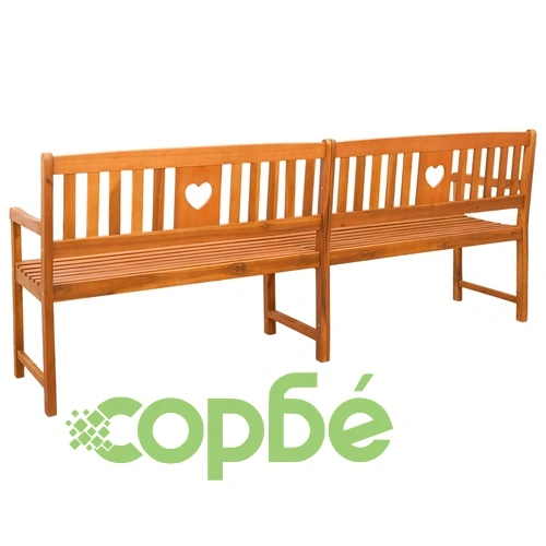 Градинска пейка за 4 места от акациево дърво 220 x 56 x 90 см ➤ топ цена ➤ sorbe.bg