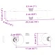 Термостатичен душ миксер от неръждаема стомана 201, 25,5 x 7 x 6 см