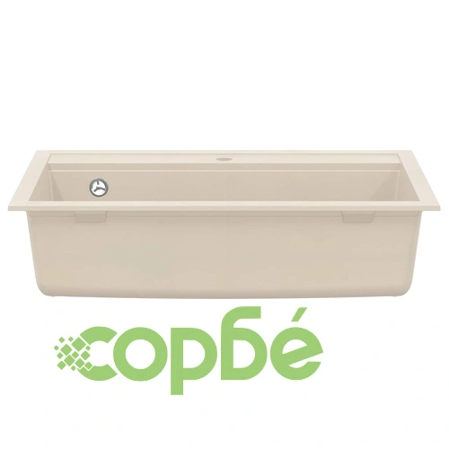 Мивка от гранит 795 x 505 мм, бежова, 80% кварц и 20% смола ➤ топ цена ➤ sorbe.bg