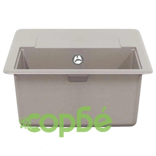 Мивка от кварцов гранит, 80% кварц и 20% смола, 670 x 460 мм, Сива ➤ топ цена ➤ sorbe.bg
