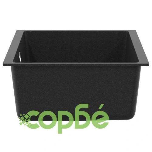 Мивка от кварц и смола (80%/20%) 530 x 460 мм, Черна ➤ топ цена ➤ sorbe.bg