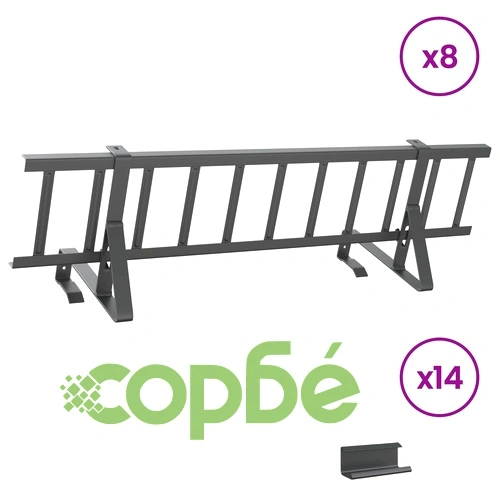 Снегозадържател за покрив Антрацит 800 x 29,5 x 34,5 см Стомана ➤ топ цена ➤ sorbe.bg