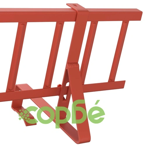 Снегозадържател за покрив, Червено, 800 x 29,5 x 34,5 см, Стомана ➤ топ цена ➤ sorbe.bg