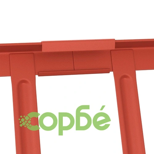 Снегозадържател за покрив, Червено, 800 x 29,5 x 34,5 см, Стомана ➤ топ цена ➤ sorbe.bg