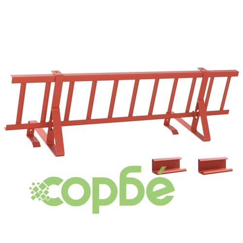 Снегозадържател за покрив, Червено, 800 x 29,5 x 34,5 см, Стомана ➤ топ цена ➤ sorbe.bg