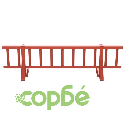 Снегозадържател за покрив, Червено, 800 x 29,5 x 34,5 см, Стомана ➤ топ цена ➤ sorbe.bg