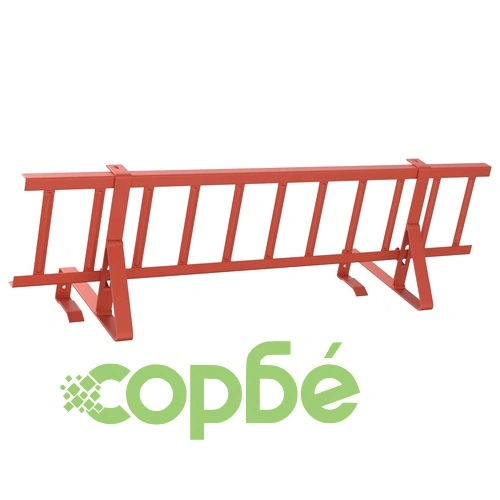 Снегозадържател за покрив, Червено, 800 x 29,5 x 34,5 см, Стомана ➤ топ цена ➤ sorbe.bg