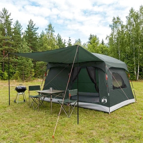 Семейна палатка за 5 души, Военнозелено, Полиестер, 320 x 210 x 180 см ➤ топ цена ➤ sorbe.bg