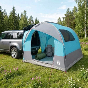 Палатка за автомобилен багажник с дъждобран, 250 x 250 x 220 см, водоустойчива, синя