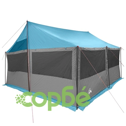 Семейна палатка за къмпинг Синьо 450 x 400 x 265 см Полиестер и стомана ➤ топ цена ➤ sorbe.bg