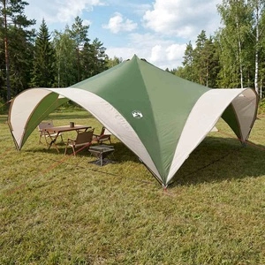 Парти шатра Зелена 600 x 600 x 400 см Полиестер и стомана