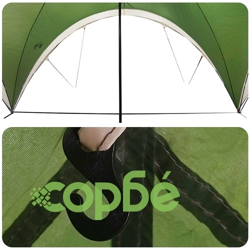 Парти шатра Зелено 400 x 400 x 320 см, Полиестер и стомана ➤ топ цена ➤ sorbe.bg