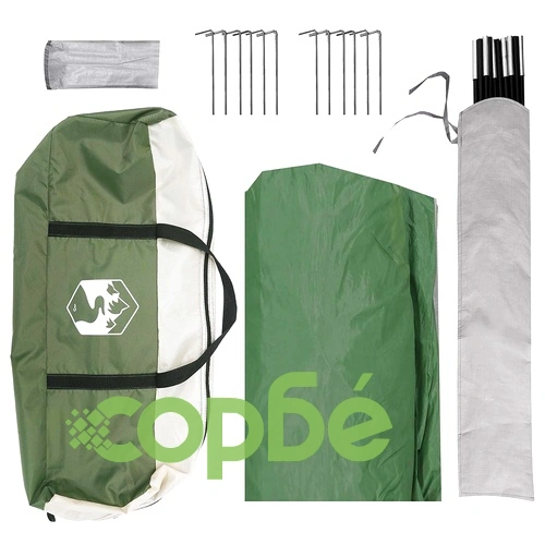 Парти шатра Зелено 400 x 400 x 320 см, Полиестер и стомана ➤ топ цена ➤ sorbe.bg