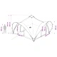 Палатка Типи за 18 души, Военнозелен, Полиестер и Стомана, 500 x 500 x 350 см