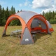 Страничен Шатър с Покрив Сив и Оранжев 410 x 410 x 250 см