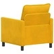 Фотьойл 1-местен диван от кадифе, жълт, 76 x 81 x 87,5 см