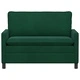 Диван 2-местен кадифе тъмнозелено 126 x 81 x 87,5 см