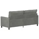 Диван тъмносиво кадифе 196 x 81 x 87,5 см, 2-местен