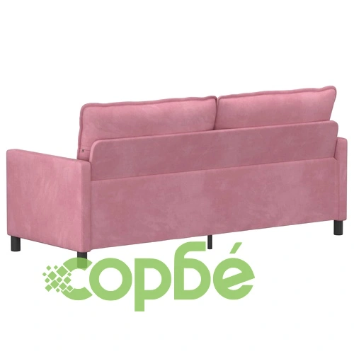 Диван 196 x 81 x 87,5 см кадифе, розов ➤ топ цена ➤ sorbe.bg
