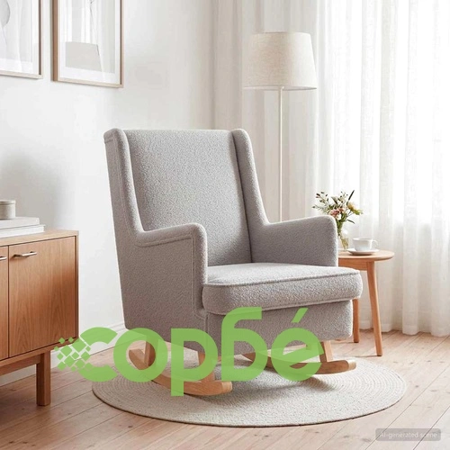 Люлеещ се стол букле, светлосиво, 62 x 80 x 85 см ➤ топ цена ➤ sorbe.bg
