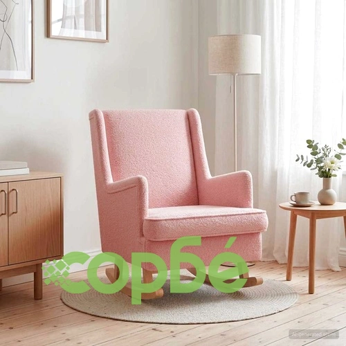 Люлеещ се стол от букле, розов, 62 x 80 x 85 см ➤ топ цена ➤ sorbe.bg