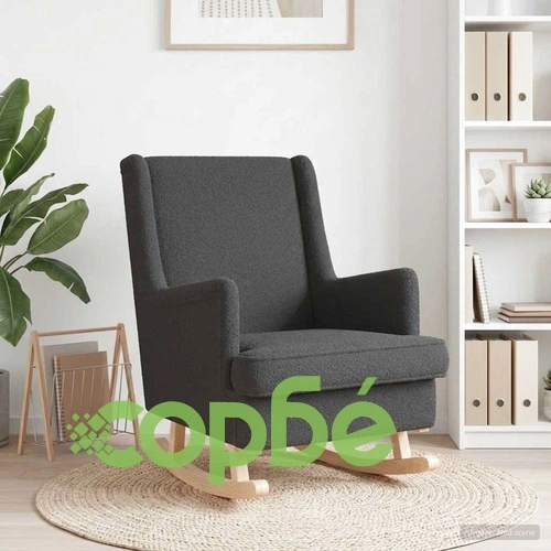Люлеещ се стол букле тъмносиво 62 x 80 x 85 см ➤ топ цена ➤ sorbe.bg