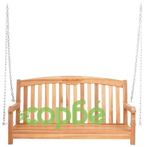 Люлееща се пейка от масивно тиково дърво 114 x 61 x 61,5 см ➤ топ цена ➤ sorbe.bg