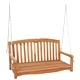 Люлееща се пейка от масивно тиково дърво 114 x 60 x 60,5 см
