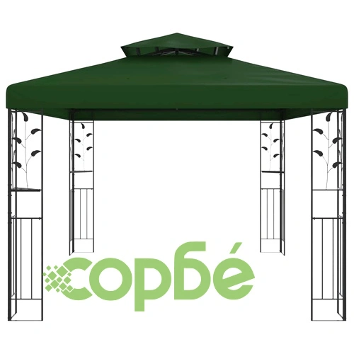 Шатра 3,97 х 2,96 х 2,68 м - Полиестер и стомана, зелена ➤ топ цена ➤ sorbe.bg