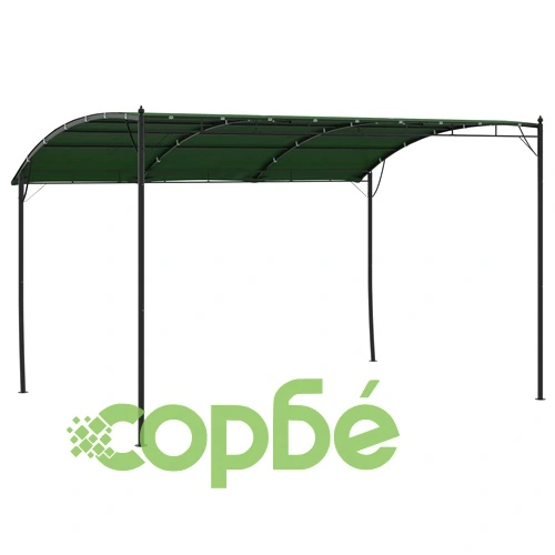 Шатра градинска 4 x 3 x 2,55 м, зелена, алуминий и плат 180 г/м² ➤ топ цена ➤ sorbe.bg