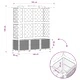 Повдигнато градинско легло с решетка и покрив, полипропилен, 163 x 40 x 141 см, Кафяво