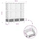 Повдигнато градинско легло с решетка и покрив, полипропилен, 164 x 40 x 123 см, сиво