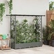 Повдигнато градинско легло с решетка и покрив, полипропилен, 164 x 40 x 123 см, светлосиво