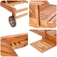 Шезлонг от масивно тиково дърво 195x68x30 см, кафяв