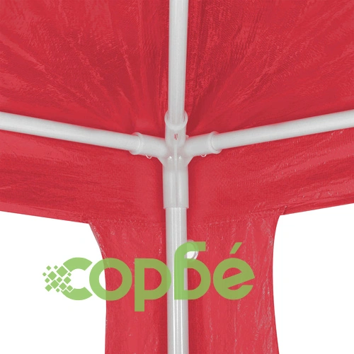 Парти шатра Червено 1200 x 300 x 255 см Полиетилен и стомана ➤ топ цена ➤ sorbe.bg