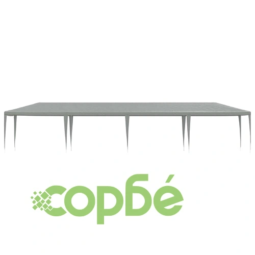 Парти шатра Светлосиво 1200 x 300 x 255 см Полиетилен и Стомана ➤ топ цена ➤ sorbe.bg