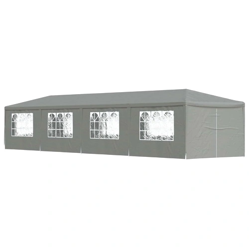 Парти шатра 1200 x 300 x 255 см, Светлосиво, Полиетилен и стомана ➤ топ цена ➤ sorbe.bg