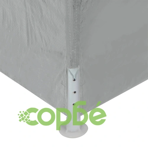 Парти шатра 1200 x 300 x 255 см, Светлосиво, Полиетилен и стомана ➤ топ цена ➤ sorbe.bg