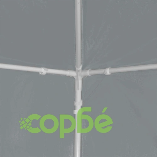 Парти шатра 1200 x 300 x 255 см, Светлосиво, Полиетилен и стомана ➤ топ цена ➤ sorbe.bg