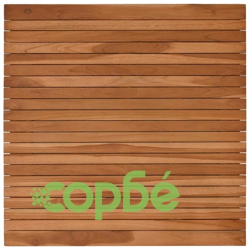 Плот за маса 80 x 80 x 3,5 см, квадратен, масивно тиково дърво ➤ топ цена ➤ sorbe.bg