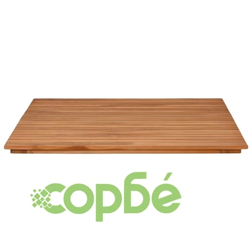 Плот за маса 80 x 80 x 3,5 см, квадратен, масивно тиково дърво ➤ топ цена ➤ sorbe.bg