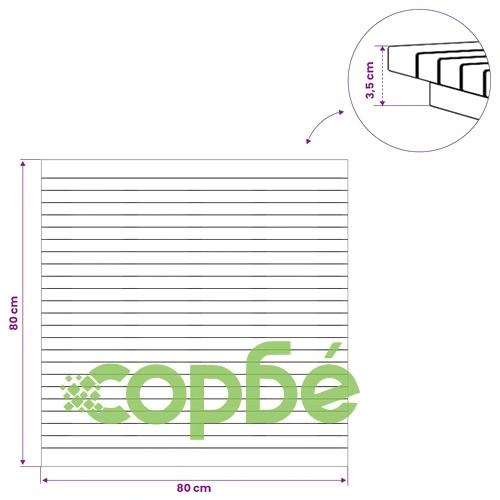 Плот за маса 80 x 80 x 3,5 см, квадратен, масивно тиково дърво ➤ топ цена ➤ sorbe.bg