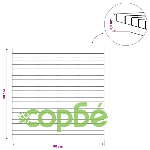 Плот за маса 90 x 90 x 3,5 см, квадратен, масивно тиково дърво ➤ топ цена ➤ sorbe.bg