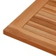 Плот за маса от масивно тиково дърво 120 x 70 x 2,5 см, правоъгълен, натурален