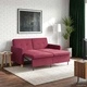 Разтегателен диван с матрак от текстил, виненочервен, 154 x 94,5 x 80,5 см