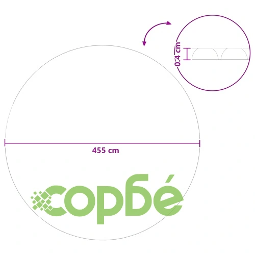 Соларно покривало за басейн Extra Heavy Ø 455 см, 400 μm, кръгло, PE ➤ топ цена ➤ sorbe.bg
