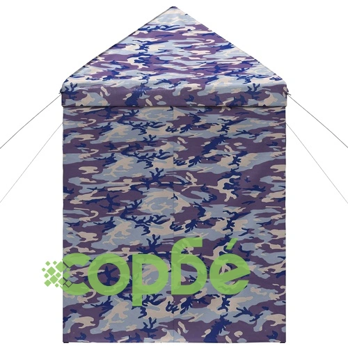 Поп-ъп шатра с 4 стени 2,9 x 2,9 м, син камуфлаж ➤ топ цена ➤ sorbe.bg
