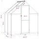 Градинска оранжерия с рамка 183,5 x 123 x 207 см, алуминий и поцинкована стомана