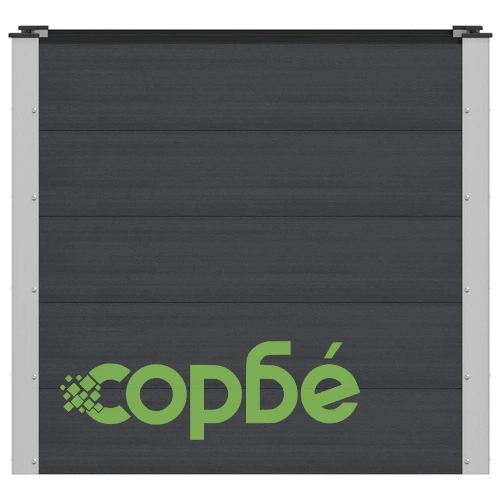Градинска повдигната леха от WPC и алуминий, Черно, 100 x 50 x 91 см ➤ топ цена ➤ sorbe.bg
